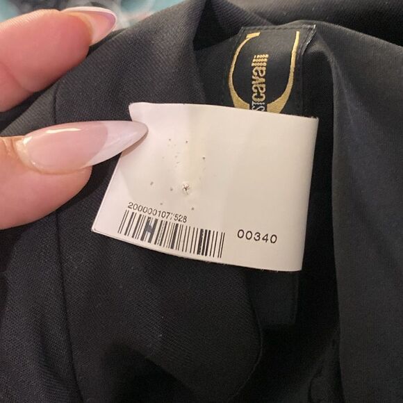 Just Cavalli Wool Black Two Button Women's Blazer US 8 medium IT 44 - Picture 8 of 15